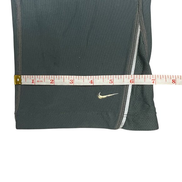 Nike Dri-Fit Gray Running Training Leggings Women's Sz M Reflective Zip Pocket - Picture 11 of 12